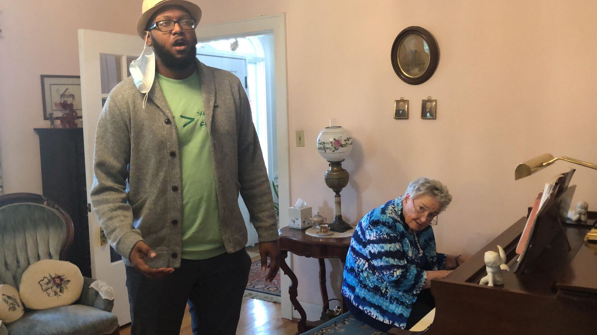 Ruth Pace and J singing